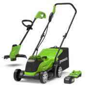 24V Cordless Lawn Mower 33cm & Grass Trimmer 25cm Set